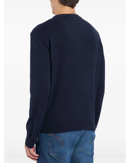 Dondup Blue Crew-Neck Sweater for men