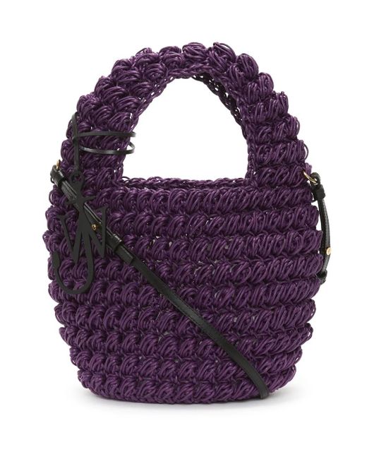 J.W. Anderson Purple Popcorn Basket Crossbody Bag