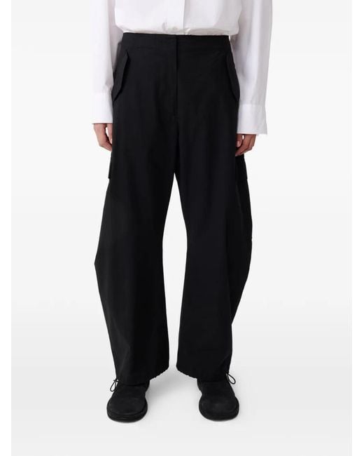 Studio Nicholson Black Clovis Cargo-Pockets Trousers