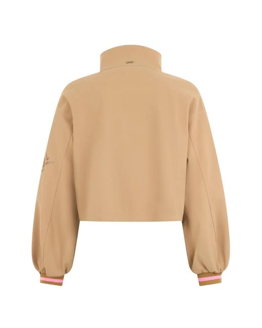 Herno Natural High-Neck Cropped Jacket