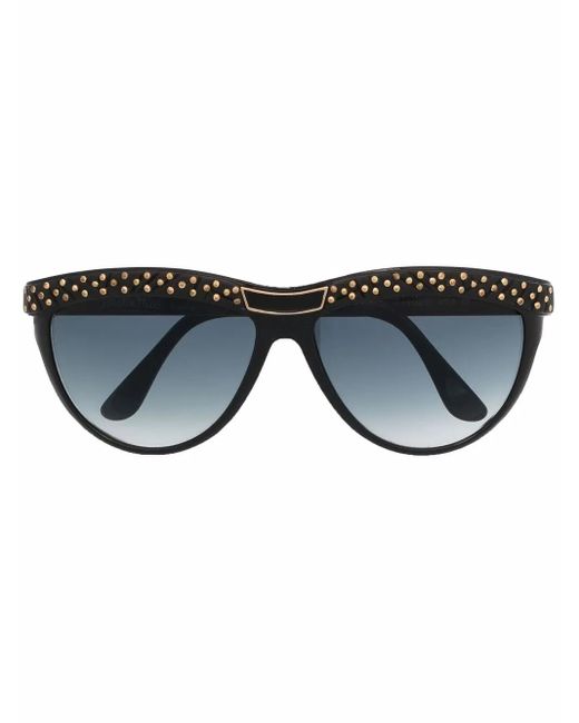 Linda Farrow Black Cat-Eye Tinted Sunglasses