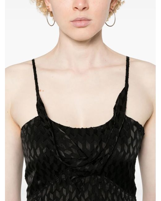 Top Kalisia Con Stampa di Isabel Marant in Black