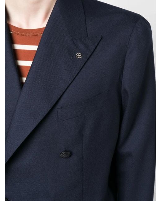 Tagliatore Blue Double-breasted Jacket for men