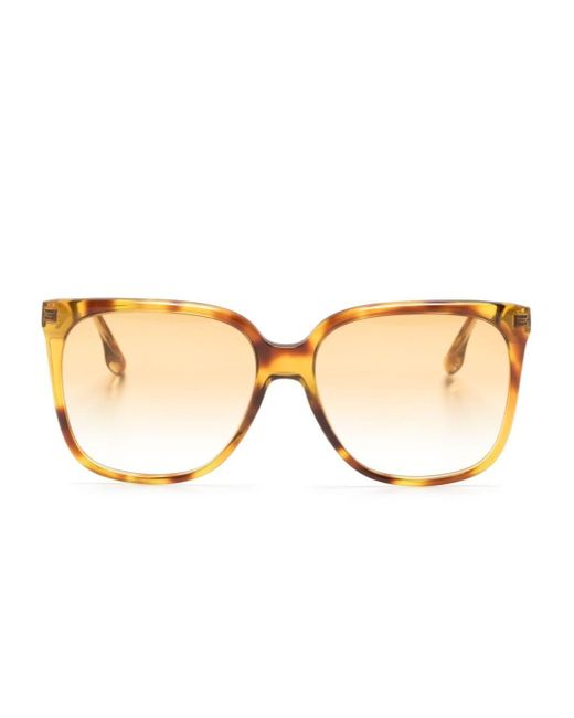 Victoria Beckham Natural Square-frame Sunglasses