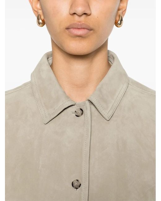 Totême  Natural Hemd Aus Wildleder