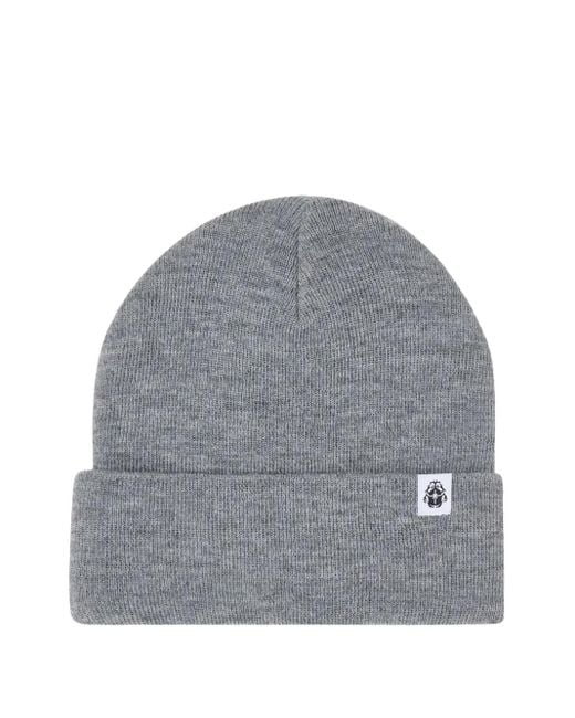 Edwin Gray Logo-Patch Beanie Hat for men