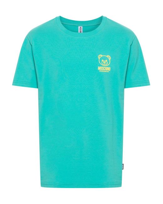 Moschino T-Shirt mit Teddy-Logo in Blue für Herren