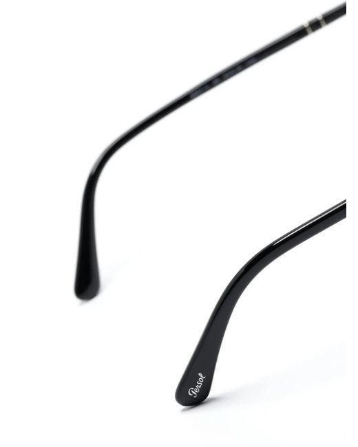 Persol Brown Po3337V Logo-Engraved Round-Frame Glasses for men