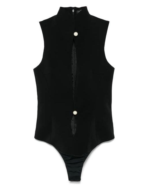 Mugler Black Cut-Out Playsuit