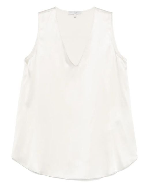 Antonelli White Satin Top