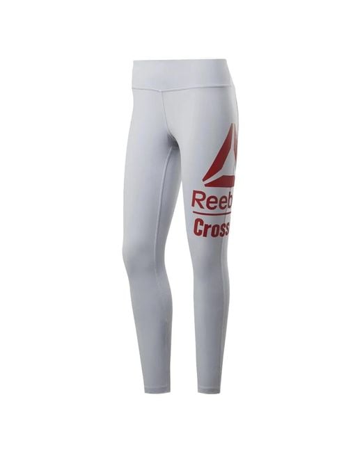 Reebok White Lux 7/8 Logo Leggings