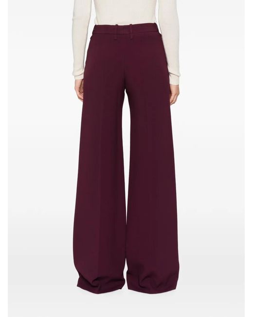 Ermanno Scervino Purple Wide-Leg Tailored Trousers