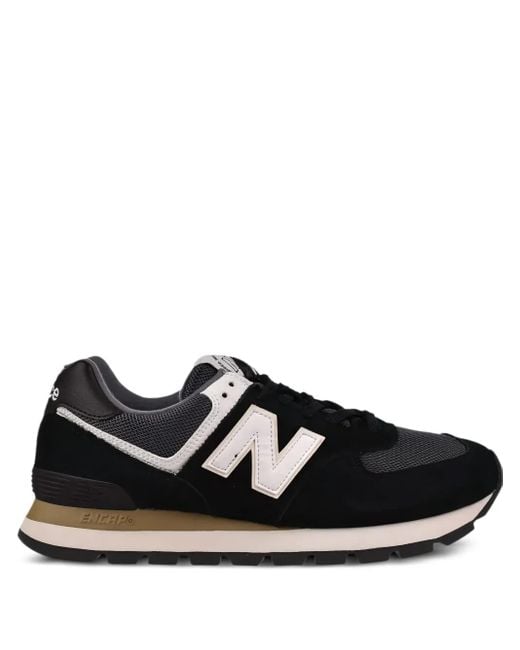 Baskets 574 En Daim New Balance pour homme en coloris Black