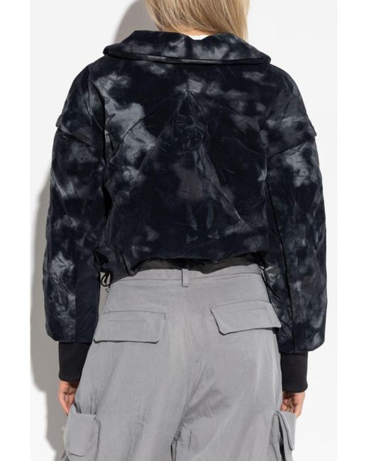 Y-3 Blue All-Over Print Padded Jacket