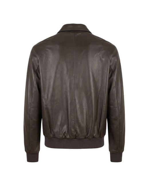 KIRED Gray Pisa Zip-Up Leather Jacket for men