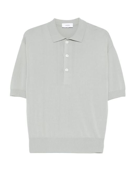 Lardini Gestricktes Poloshirt in White für Herren