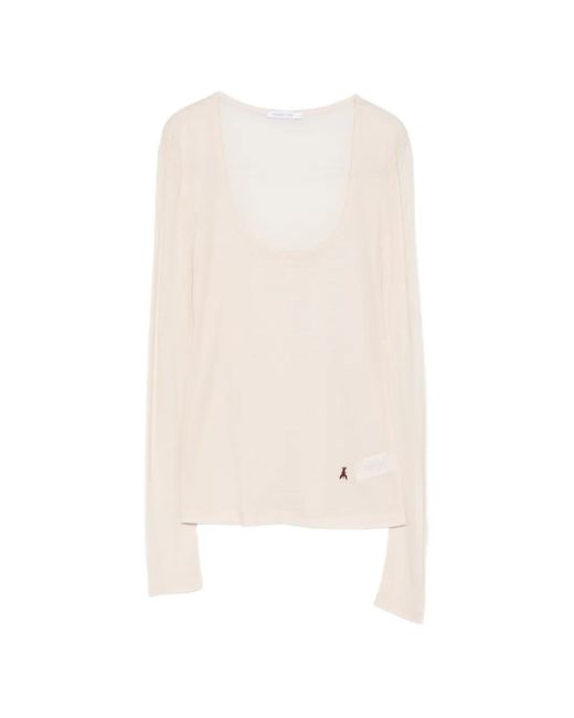 Patrizia Pepe White Long-Sleeve Layered Top