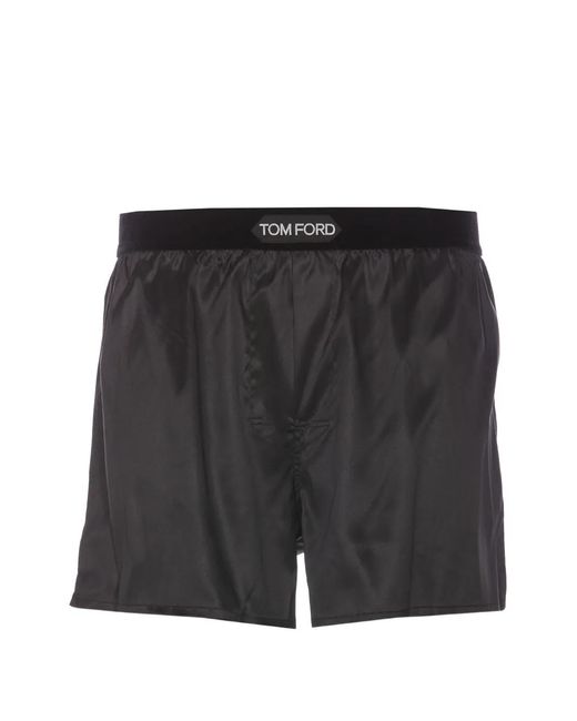 Tom Ford Black Logo-Patch Boxers for men