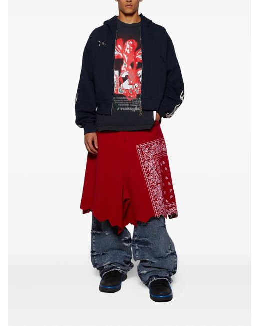 PDF Red Paisley-Pattern Jeans for men