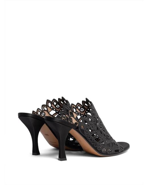 Alberta Ferretti Black Cut-Out Sandals