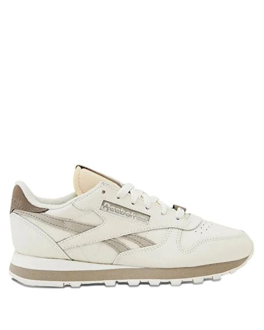 Reebok White Classic Leather Chalk Ash Utility Sneakers