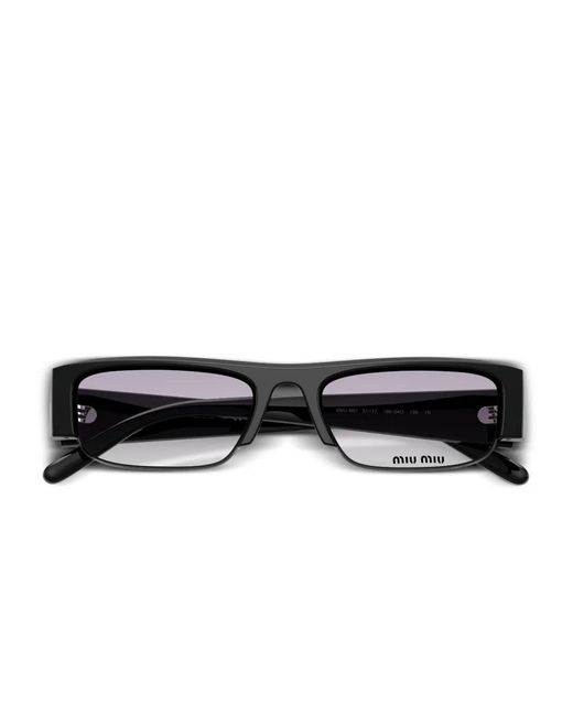Miu Miu Black B07S Rectangle-Frame Sunglasses