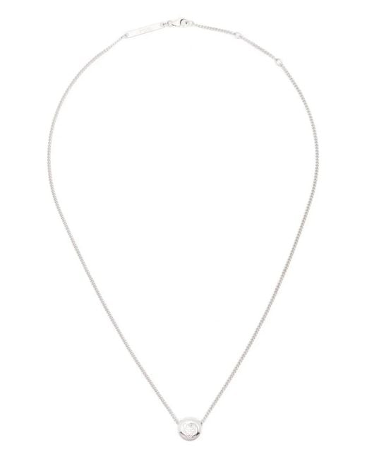 Loewe White Collier À Pendentif Anagram