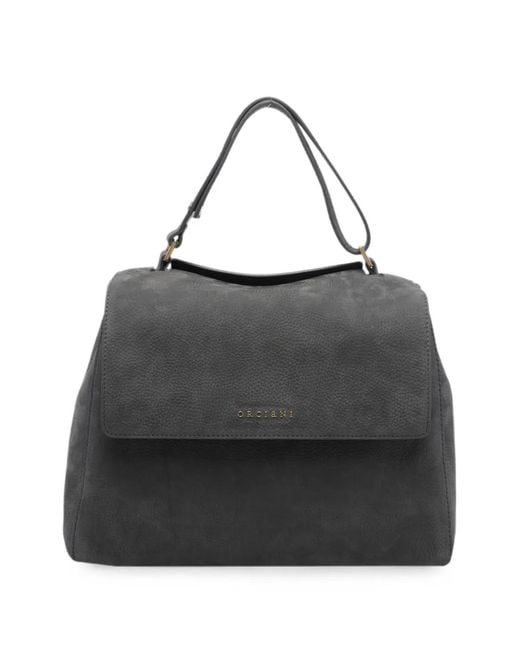 Orciani Black Sveva Leather Handbag