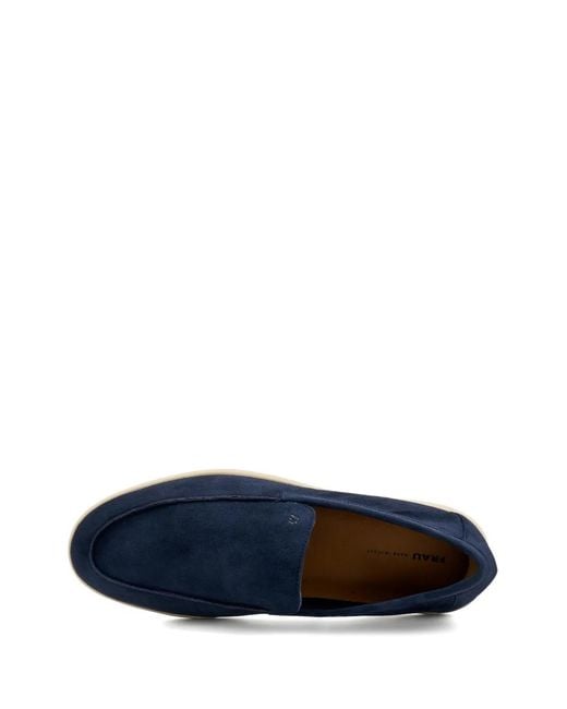 Frau Blue Almond-Toe Loafers for men