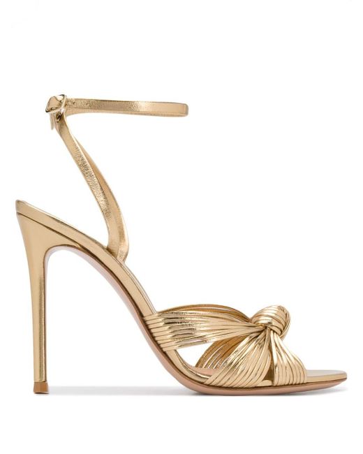 Gianvito Rossi Metallic Knot Detailed 105mm Sandals