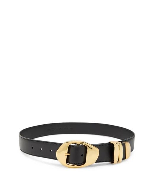 Amanu Black The Grumeti-Tone Buckle Leather Belt