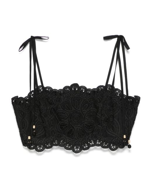 Zimmermann Rhiannon Crop Top Black