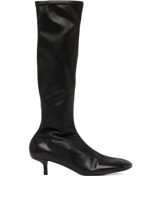 Marsèll Black Kitten-Heel-Stiefel Aus Leder