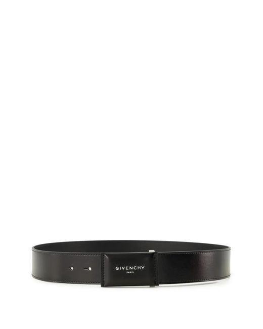 Givenchy White Leather Antigona Plaque Belt 40Mm for men