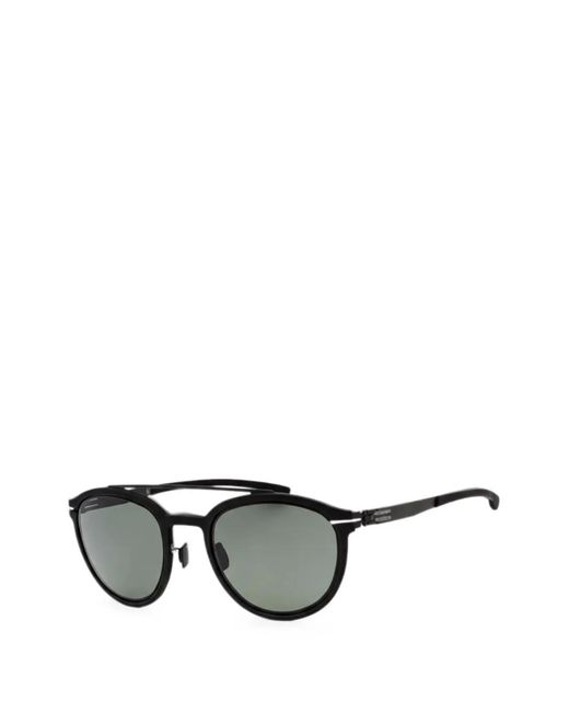 Ic! Berlin Black Round-Frame Sunglasses for men