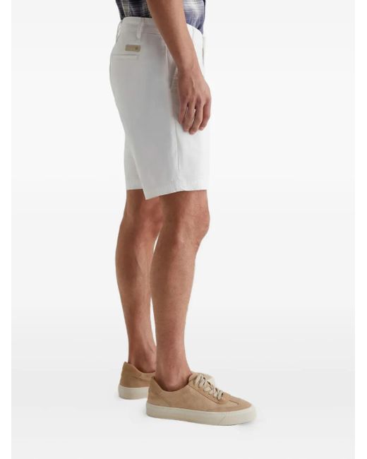 AG Jeans White Wanderer Logo-Patch Shorts for men
