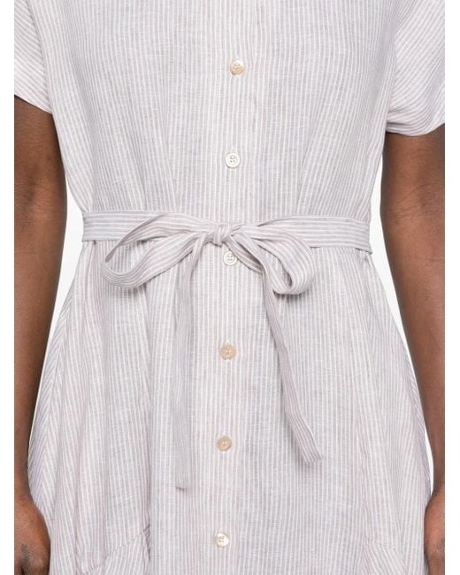 Peserico White Linen Midi Dress