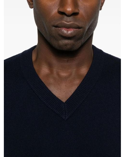 Jersey Con Cuello En V sunflower de hombre de color Blue