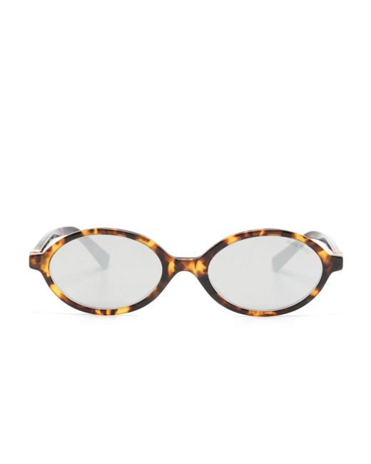 Miu Miu Natural Regard Oval-frame Sunglasses