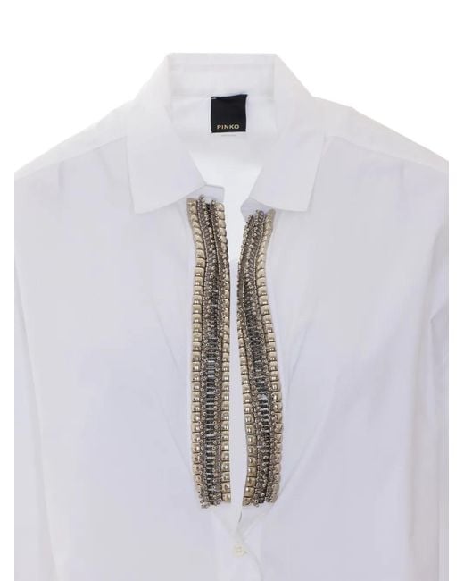 Pinko White Long-Sleeve Shirt