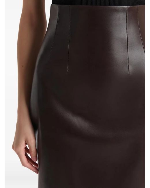 Khaite Black Loxley Lambskin High-Waisted Maxi Skirt