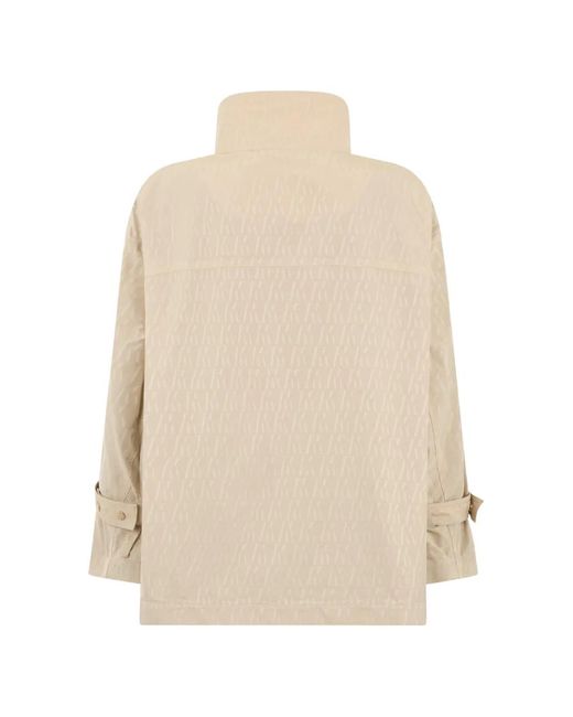 Moorer Natural High-Neck Overcoat