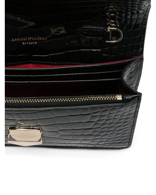 Aspinal Black Mayfair Clutch Bag