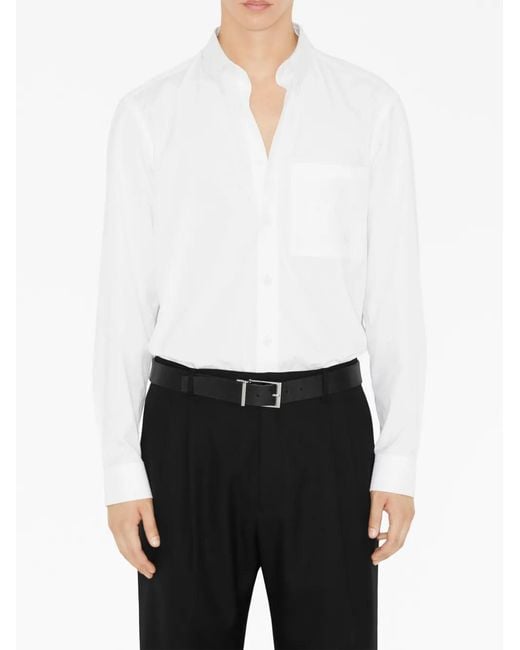Burberry Black London Check Leather Belt for men