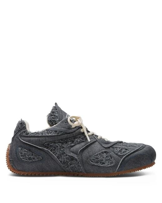Axel Arigato Black Frayed-Detail Cotton Sneakers for men