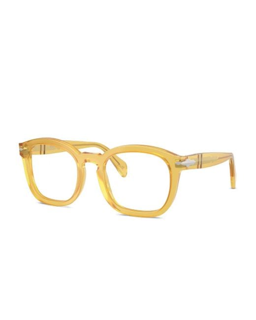 Persol Metallic Square-Frame Glasses