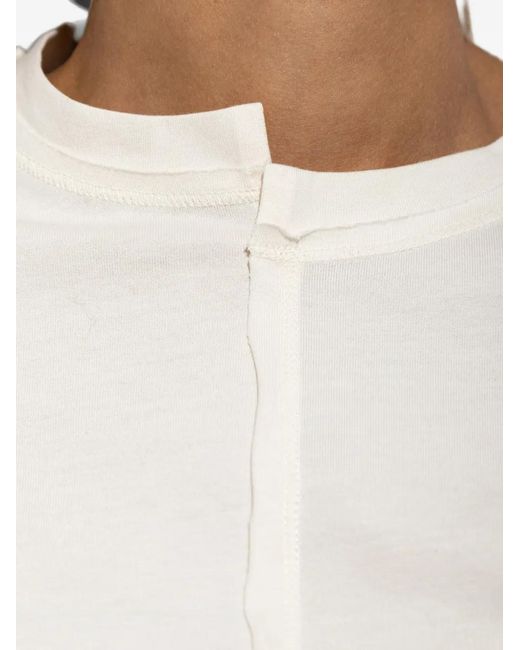 Y-3 White Logo-Print Asymmetric T-Shirt