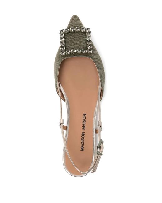 Madison Maison Green Khaki/ Sling Back Flat