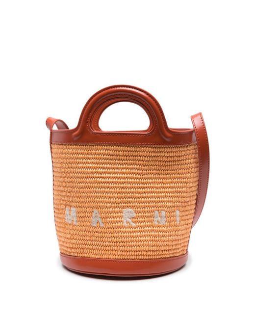 Marni Orange Mini Tropicalia Bucket Bag