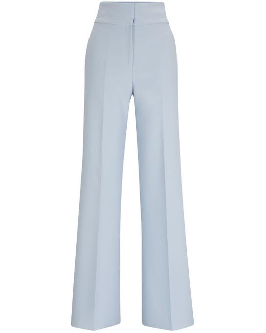 HUGO Blue Tailored Straight-leg Trousers